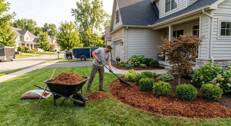 Brown Mulch Installation in Ventura County, CA