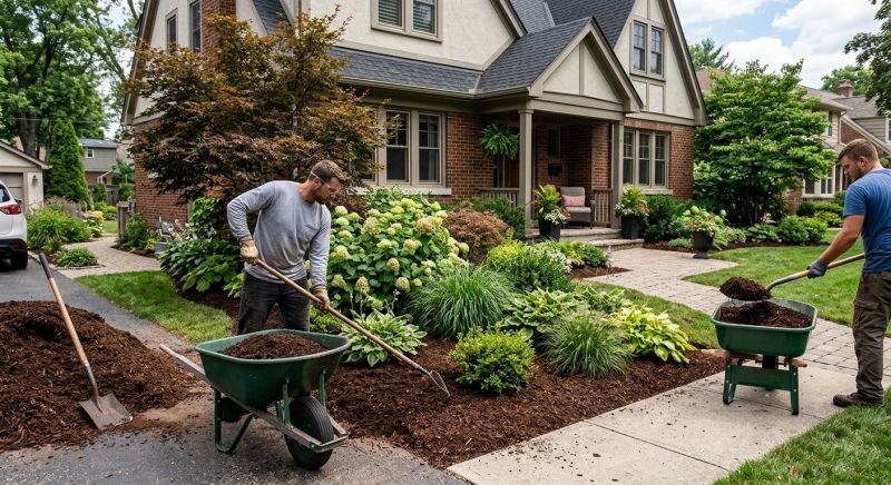 Brown Mulch Installation in Ventura County, CA